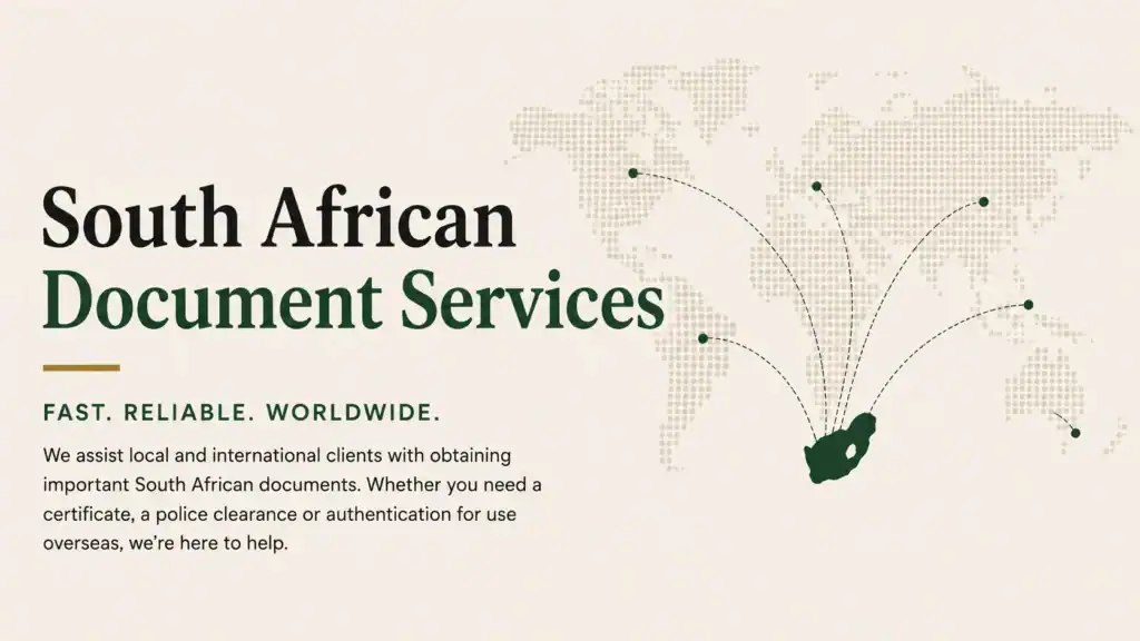 South African document services for clients in South Africa and abroad