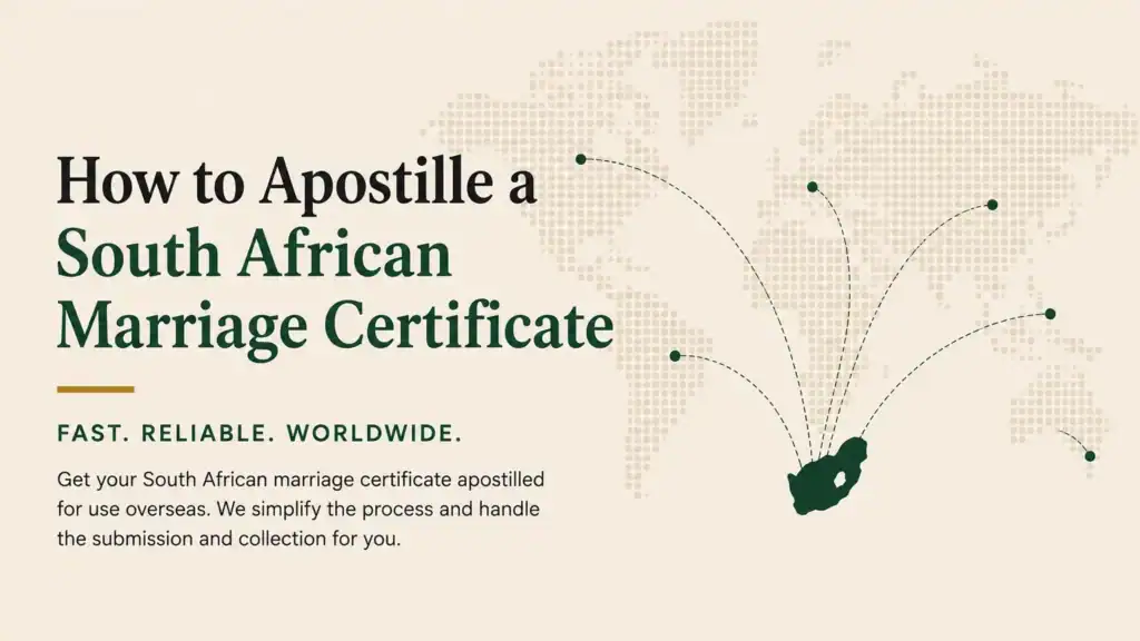 South African marriage certificate apostille