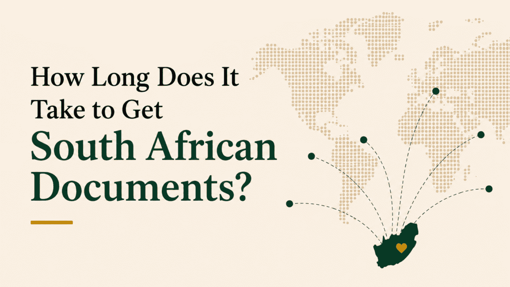 Current image: How long does it take to get South African documents?